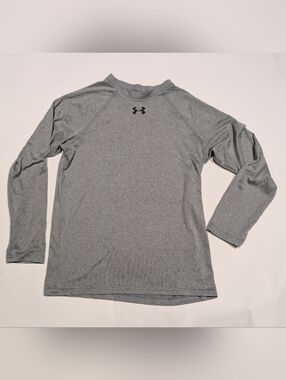 Under Armour Youth Long Sleeve Heather Gray Performance Top